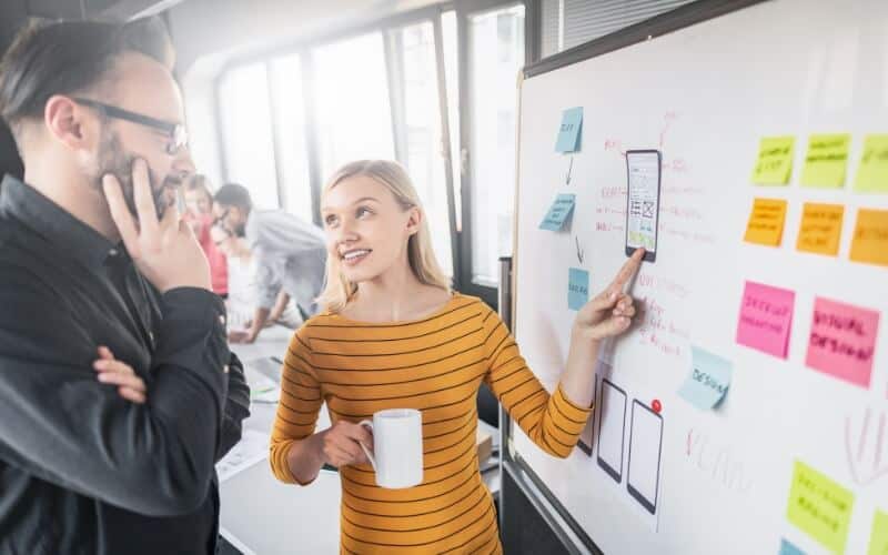 UX designer aan het werk